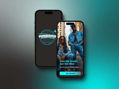 RIMBERIO STREET WEAR MOBILE ONBOARDING branding dashboard design loginpage mobileapp onboarding ui ui interface uidesign uifashion uiux