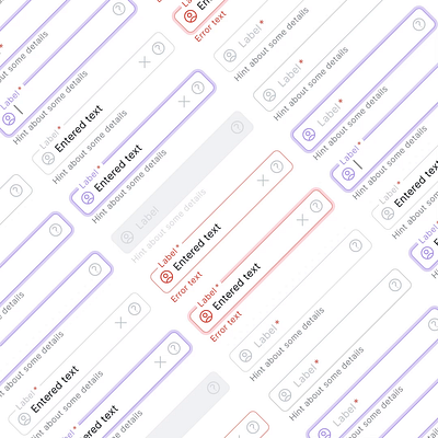 Text fields for personal ui kit design design system ui ui kit ui library