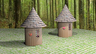 Labyrinths of love 3d gazebos graphic design