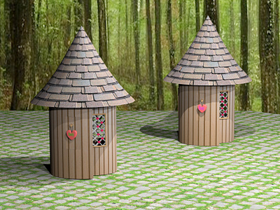 Labyrinths of love 3d gazebos graphic design