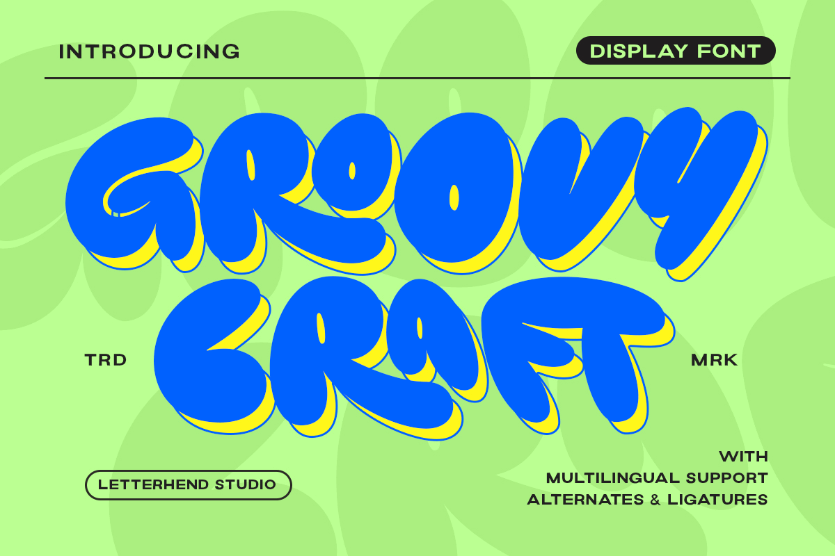 Groovy Craft Display Font freebies gaming font logo font