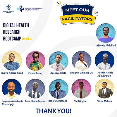 Digital Health Africa Bootcamp Facilitators collage Design