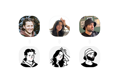 Custom avatars avatar branding icons illustration people ui user