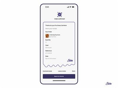Skite { Payment Receipt } design dribbble figma product design ui uxui