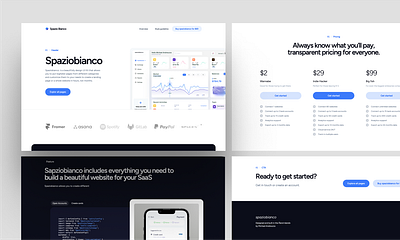 Spazio Bianco blue clean modern saas template theme