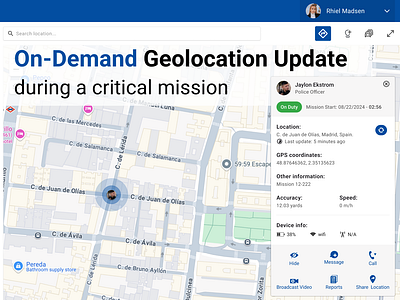 On-Demand Geolocation Update During a Critical Mission critical mission geolocation geolocation map geolocation update gps location location map location update map mission police