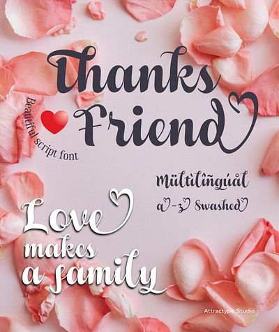 Thanks Friend - Beautiful Script Font