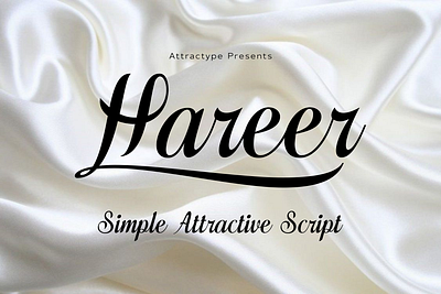 Hareer - Simple Script Font invitation