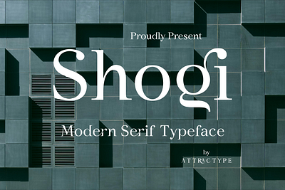 Shogi - Modern Serif Typeface typography