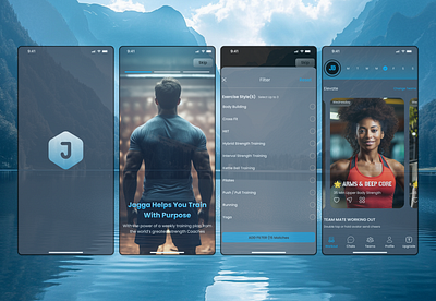 Jagga Mobile Application app beautiful design beautiful ui beautiful user interface design gyming app logo mobile app ui ui design user interface