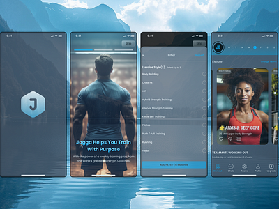 Jagga Mobile Application app beautiful design beautiful ui beautiful user interface design gyming app logo mobile app ui ui design user interface