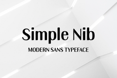 Simple Nib - Modern sans typeface company