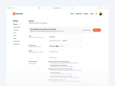 Account Settings exploration account dashboard figma orange product design settings ui ui design user interface ux ux design