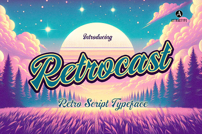 Retrocast - Retro script typeface vintage serif