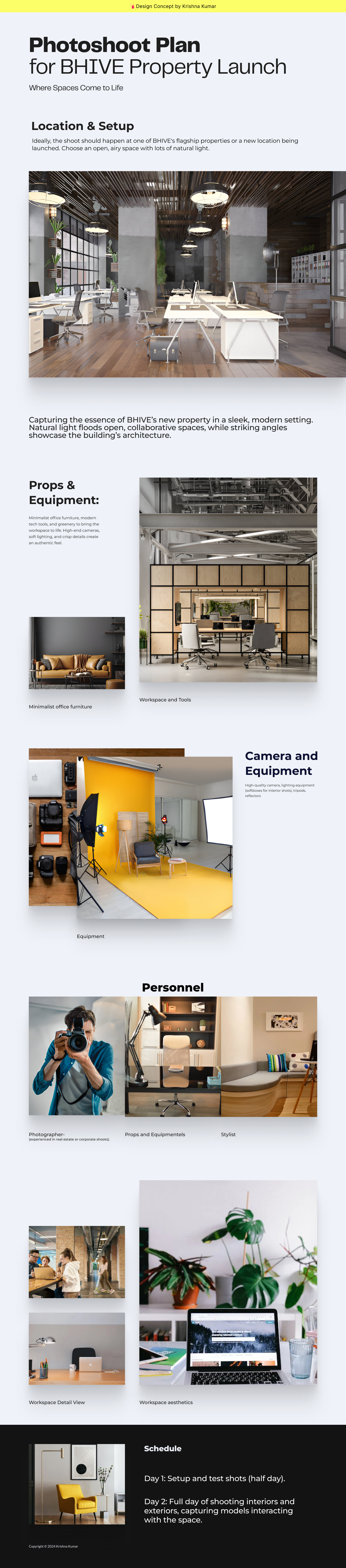 BHIVE Property Launch Photoshoot Plan branding design figma graphic design idea moodboard photoshoot plan