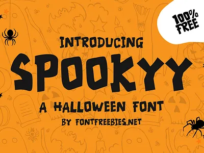 Spookyy - A Free Halloween Font font free free font freebies halloween halloween font horror typeface