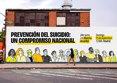 La Marcha Amarilla graphic design illustration