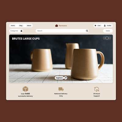 E-commerce Website Design for selling Ceramic Wares ceramic ceramics clay ecommerce ecommerce landing page ecommerce website landing page local shop website local website low ecommerce website product designer shop website shopping website ui ui design uiux website website design website for shopping website shop