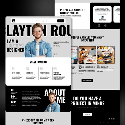 Central Portfolio design development graphic design landing page portfolio ui uiux ux website