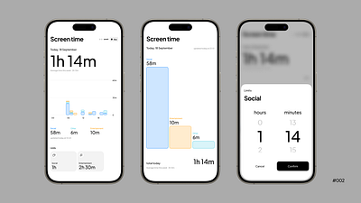 Screen Time app ios light theme mobile app screen time ui ui design