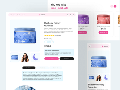 Sleep Gummies Ecommerce Product Page awe cart ecommerce ecommerce product page ecommerce website gummies gummies website product page shop shopify sleep sleeping product uiux web web design website