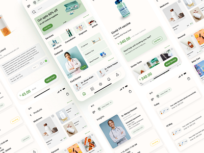 EasyHealth | Medical Service UX & UI Design branding clinical design trends doctor ecommerce figma interaction design medical mobile app online service ui ui design pattern usability user centered design ux ux research ux ui design