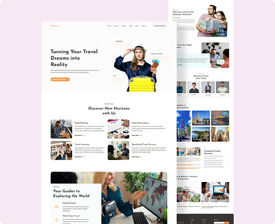 Travel Agency Website Design adove photoshop animation branding figma graphic design motion graphics ui ux