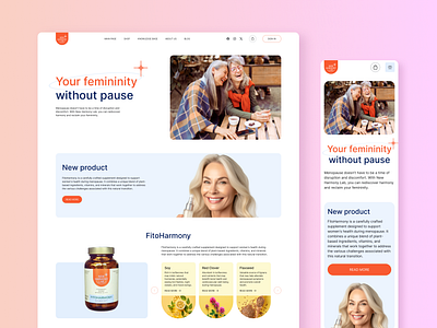 Wellness vitamins E-commerce design design ecommercedesign femininedesign healthandwellness healthcareecommerce healthylifestyle menopausesupport nutritionalsupplements product design ui ux vitaminshop web design womenhealth