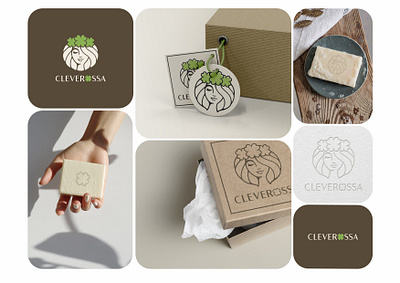 Cleverossa branding clever graphic design logo vector девушка мыло