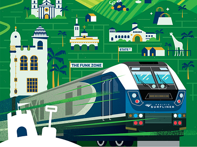 Amtrak Poster 1 adobe adobe illustrator agency branding color design designer digital digital art graphic illustration illustrator poster poster design simple story vector vector art vector illustration