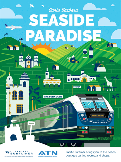 Amtrak Poster 1 adobe adobe illustrator agency branding color design designer digital digital art graphic illustration illustrator poster poster design simple story vector vector art vector illustration