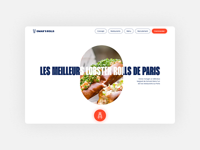 Concept design • Site de restaurant • Omar’s Rolls branding graphic design