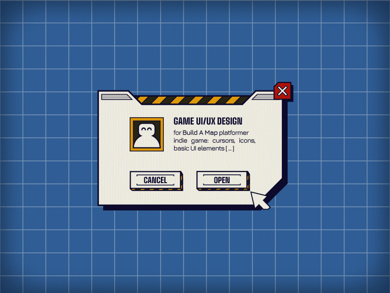Build A Map game UI/UX design animation cartoon style cursor cursor pack game art game design game ui game ui design icon pack modal window motion graphics platformer game platformer ui retro ui retrofuturistic ui ui animation ui kit uiux uiux design