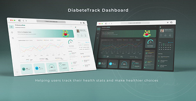 Diabete Track Dashboard Design dashboard health theme tracking ui ux website