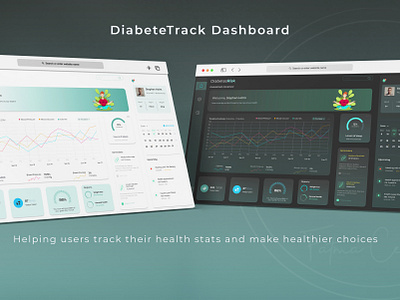 Diabete Track Dashboard Design dashboard health theme tracking ui ux website