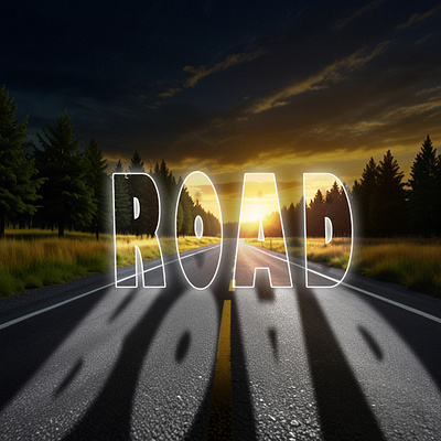 Road to the Horizon – Typography and Sunset Design horizon design