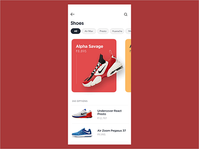 👟 Micro Interaction for an E-commerce Shoe App 👟 aftereffects animation figma microanimation motion graphics ui uidesign uiux