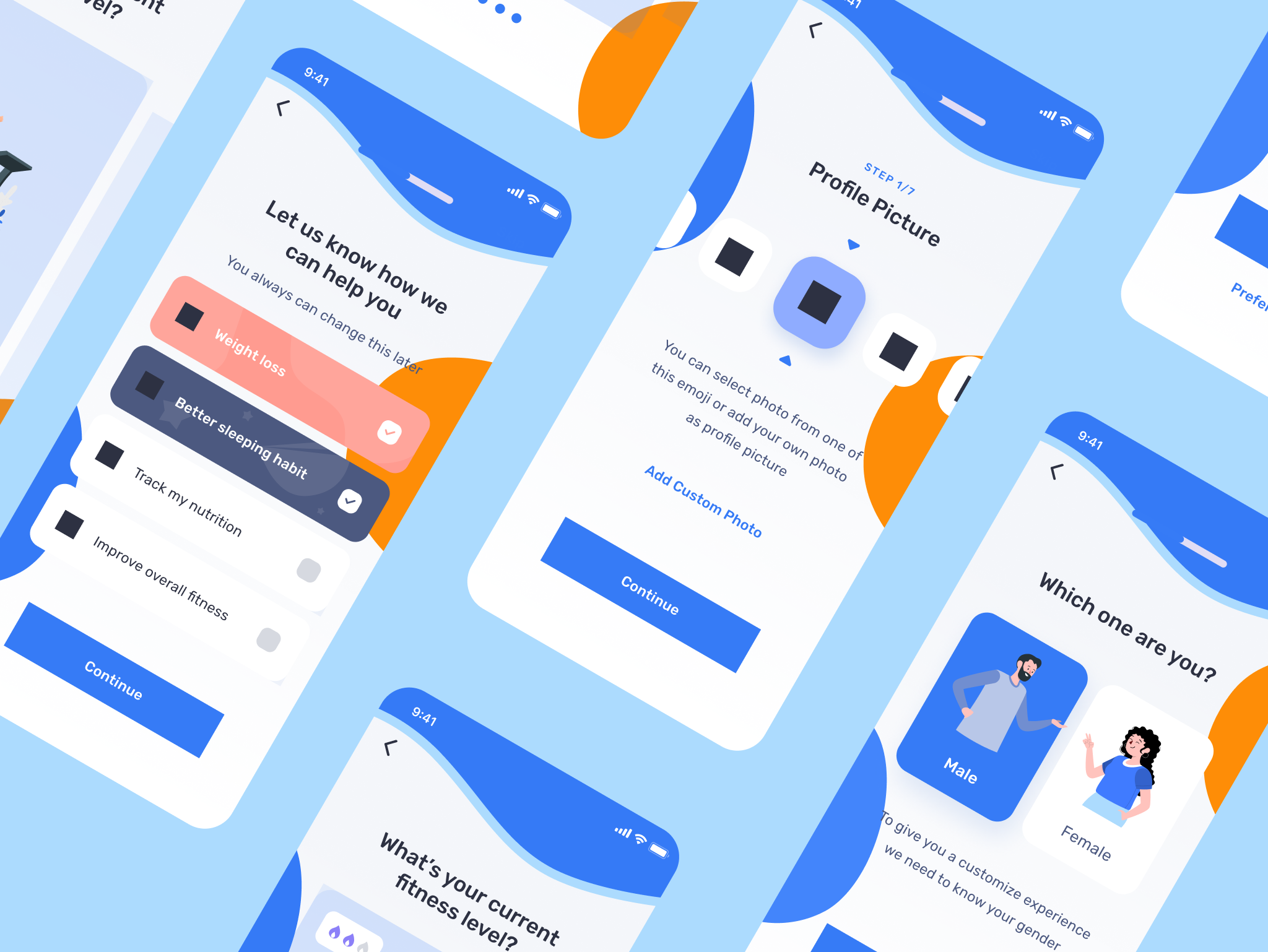 Fitness Mobile App design iOS Android ui ux designer by Talha Shani