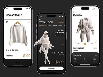 Store App app clothing female interface mobile design product design store ui wears