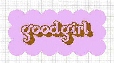 good girl lettering calligraphy design girl good graphic design lettering letters lilac noise paper texture type typography vector