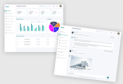 RezAI Chatbot UX/UI Design adobe xd dashboard figma uxui design