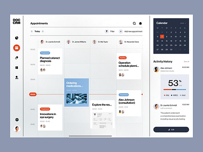 Dashboard for a Healthcare Product ✦ DocCRM design interface product service startup ui ux web website