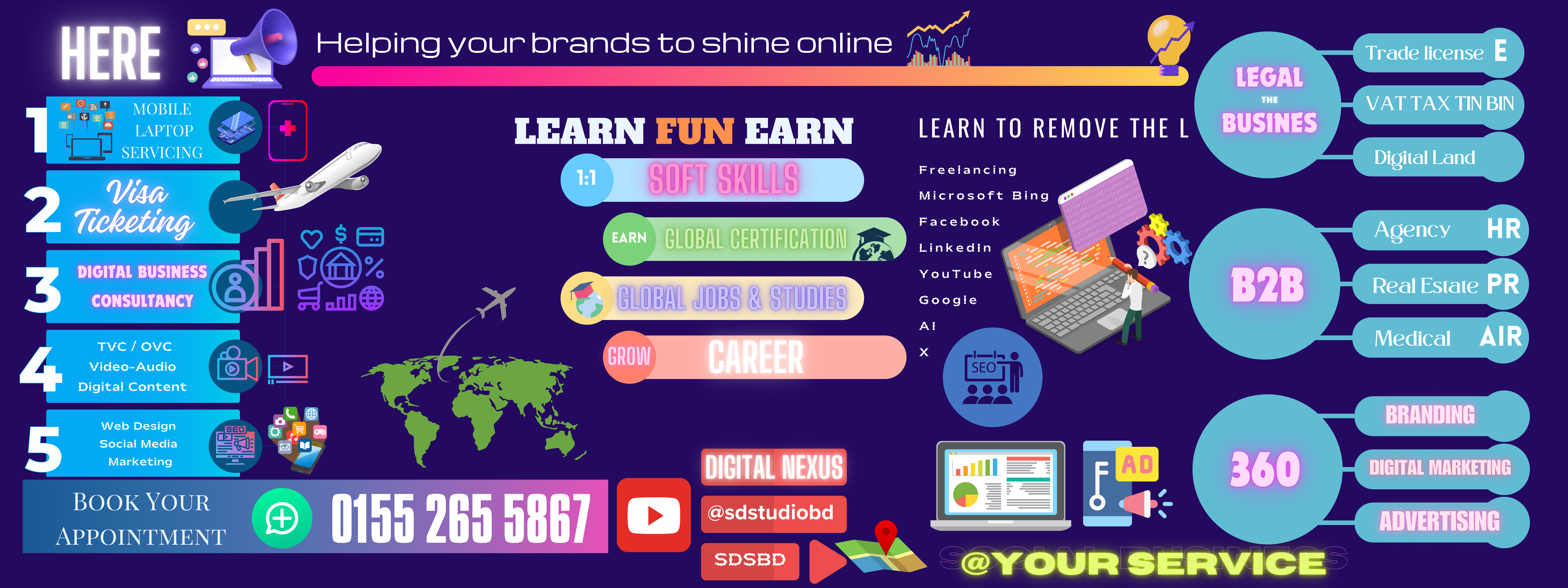 outdoor banner design for digital nexus branding customer experience design design digital billboard digital marketing digital nexus digital nexus billboard digital nexus outdoor banner graphic design light board logo sajzaddigitalinfopreneur user experience design