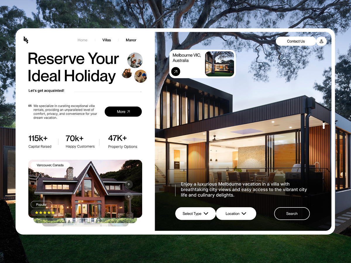 Villa Booking Web UI Design by Khaledur Rahman on Dribbble