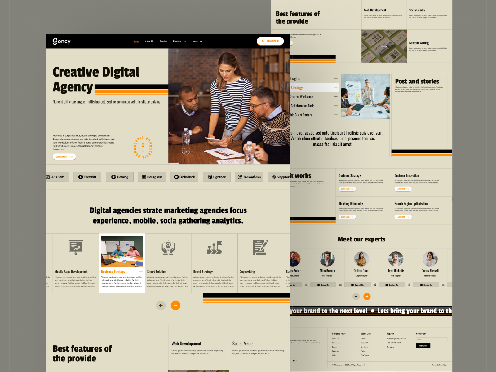 Creative Digital Agency By Attractive Ui On Dribbble