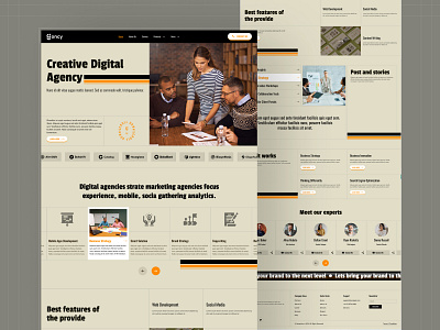Creative Digital Agency agency anding page attractiveui branding company creative creative agency design digital marketing illustration landing landing page portfolio branding portfolio website studio trending ui uiux ux websitedesign