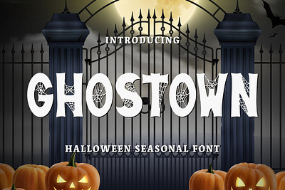 Ghostown - Halloween Font branding creepy font graphic design motion graphics pumpkin scary font spooky font typography