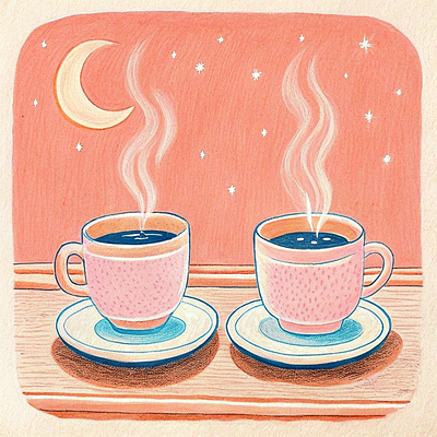 Cup's of tea illustrations graphic design illustration