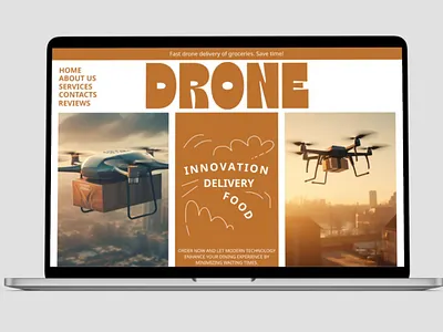 Delivery Drone Service Landing Page Website deliver delivery delivery service design drone homepage landing page modern order sturtup technology ui uiux web design web3 website design