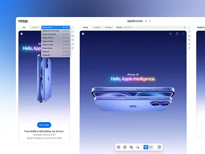 resp. – responsiveness testing web app app light ui webapp